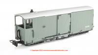 GR-240UGO Peco L&B 8 Ton Bogie Goods Brake Van in unlettered grey livery with open veranda